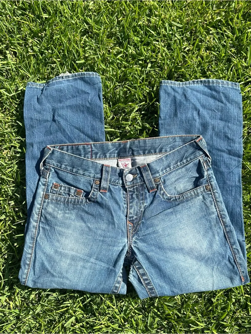 True Religion Men's Light Blue Relaxed Bobby Straight Jeans Size 31